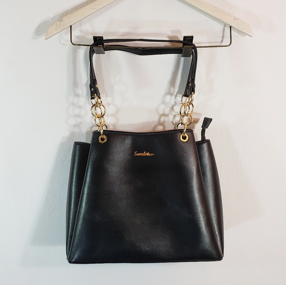 Scarleton Handbags - Scarleton Black Shoulder Tote Bag Medium